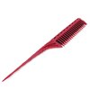 Teasing Comb, 3 Row Comb Hair Care Hair Styling Modeling Comb Lightweight Hair Salon Supplies Comb (Red)