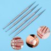 Dotting Tools,4 Pcs Professional Ball End Nail Art Tools Nail Art Brushes Nail Design Tools Stailess Steel Dotting Pen Tool Nail Art Kit Rhinestone Picker Tool Pottery Tools Polymer Clay Tools