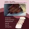 KXAMELIE Light Purple Square Press on Nails Short Medium Coffin,T-shape Gel Fake Nails for Women Girls,Neutral False Glue on Nails Medium Length,Reusable Acrylic Nails Press ons in 24PCS