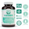 Natures Wellness Organic Coconut Oil 2000mg - Healthy Skin, Nails, Hair Growth – Extra Virgin, Cold Pressed, Unrefined Non GMO - Rich in MCT MCFA - Support Brain Function