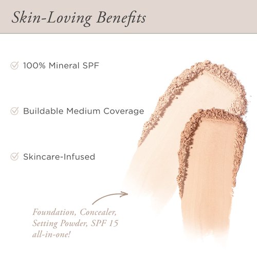 PÜR MINERALS 4-in-1 Pressed Mineral Makeup SPF 15 Powder Foundation with Concealer & Finishing Powder - Medium to Full Coverage Foundation Makeup, 0.28 Ounce (Pack of 1)