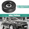 X AUTOHAUX Idler Pulley for Chevrolet Express Silverado 1500 2500 3500 for GMC Savana Sierra 36299 Idler Pulleys with Bolt 17 mm 0.67" Insert Dust Shield Retainer Spacer Steel Rubber Black