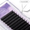 NATUHANA YY Eyelash Extension 0.05mm D Curl 9-15mm Mixed Makeup Tray Lash Supplies Premade Fans Y Shape Volume Lash 12Raws/Case Premium Faux Mink False Lash Extensions (9-15 MIX, black ;0.05 D)