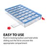Ezy Dose Weekly (7-Day) Pill Case, Medicine Planner, Vitamin Organizer Box, Small Compartments with Easy Fill Tray, 4 Times a Day, Clear Lids, Color May Vary, BPA Free