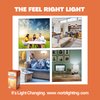 NorbSMILE Full-Spectrum “Sunlike” Premium A19 LED Light Bulb. Boosts Energy, Mood & Performance. Supports Circadian Rhythm. Near-Perfect Color Rendering. Patented Technology US Based (4-Pack)