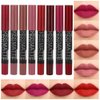 evpct 8Pcs Matte Lipstick and Lip Crayon Lip Liner Pencil Pen Set for Women DNM Dark Ruby Deep Red Nude Beige Chestnut Brown Mauve Plum Purple Wine Red Matte Lip Liner Crayon and Liquid Lipstick 03