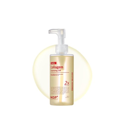 MDP RED LACTO COLLAGEN CLEANSING OIL 2.0, Pore Cleanser, Deep Cleansing, 6.76oz/200ml,Daily Makeup Remover, Blackhead Melting, Gentle Oil Cleanser, Korean Facial Cleanser