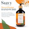 Saavy Naturals Sweet Orange Liquid Hand Soap - Moisturizing Formula with Aloe Vera, Shea Butter, and Orange Peel Oil - 12 Fl Oz, 2 Pack