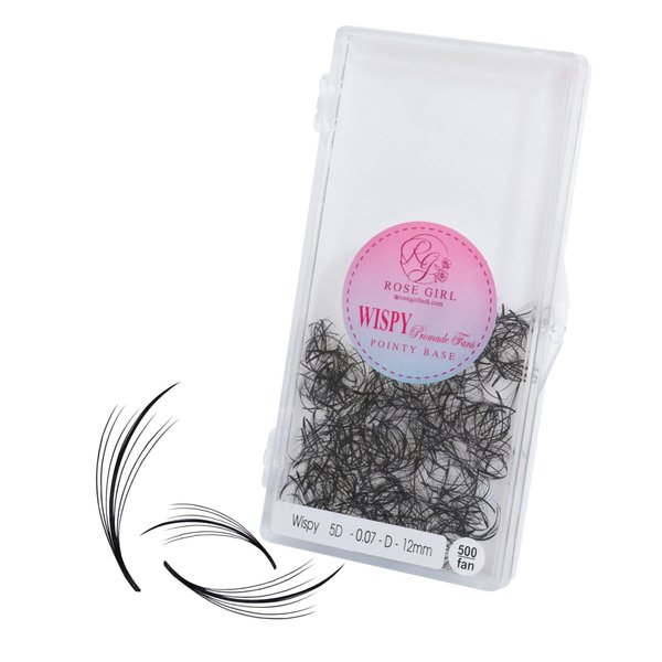 ROSE GIRL Loose Wispy Lashes Volume Fan-Individual Lashes Fake Eyelashes Extension-Natural Look-Handmade Eyelash Extension Kit-5D/7D/9D–C CC D Curl Thickness 0.05~0.07mm-9~16mm(5D-0.07-CC-15mm)