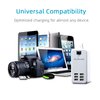 6 Ports USB Charger Hub Desktop US Plug AC Power Wall Travel Charging Adapter Slots Charging Station Extension Socket Outlet with Cable