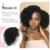 Quantum Love Short Kinky Curly Wigs Side Part Afro Curly Wig for Black Women Twist Out African American Synthetic Wigs (Black 6 Inches)