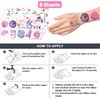 Two the moon 2nd Birthday Temporary Tattoos - Space Adventure with Astronauts and Galaxy Theme - 91PCS Tattoos for Kids' Birthday Party, Decorations, Favors, and Gifts