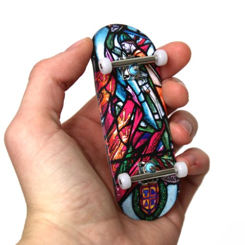 Teak Tuning Heat Transfer Graphic 34mm Fingerboard Complete - Wallace Stained Glass Edition