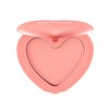 Lilybyred LUV BEAM CHEEK(AD) (01_Loveable Coral) - Heart Shaped Powder Blush with Shimmer, Natural-Looking Flush, Long-Lasting Radiance, Korean Beauty
