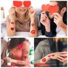 83 Pcs Valentine's Day Red Lips Heart Temporary Tattoo Stickers Sexy Red Lips Kiss Waterproof Fake Tattoos Suitable for Valentine's Theme Party Face Body Funny Makeup Temporary Tattoo Stickers