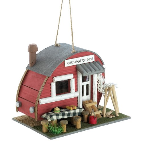 Gifts & Decor Vintage Trailer Camper Camping Theme Wood Bird House