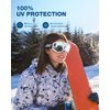 ZIONOR Lagopus Ski Snowboard Goggles UV Protection Anti fog Snow Goggles for Men Women Adult Youth VLT 8.6% White Frame Silver Lens