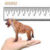 Gemini&Genius Hyena Toy for Kids, Plastic Animal Model Toy Hyaena Toy Figurine, Wild Life Wolf Animal Action Figure, Room Decoration, Cake Topper, Educational Play for Kids