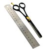 1 Each - 6.5" (16.51cm) Hair Cutting Scissors Shears Salon and Barbershop Professional and Home Use - Super Sharp (Thinning Shears Full Black-Gold)