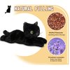 Black Cat Stuffed Animals, Microwavable Stuffed Animals Heating Pad for Cramps, Pain Stress Relief, Heatable & Coolable Lavender Scented Cat Plush Toys for Anxiety, Women & Kids Bedtime