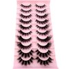 New Mix 10Pairs Natural Long Lashes 5D Fluffy Cat Eye Lashes Wispy Volume And Soft False Eyelashes Makeup Extensions Fake Lashes (10PairsMix-510)