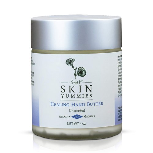 Sally B’s Unscented Hand Lotion for Dry Hands - Non-toxic Dry Cracked Hands Repair for Severely Dry Hands/ Redness Relief/ Shea Butter/ Jojoba and Olive Oil/ EWG Verified/ 4 oz (unscented)
