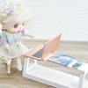 Dollhouse Decoration Miniature Accessories Dollhouse Worlds Smallest Computer Laptop Tablet Phone Simulation Accessories for Doll 1:6 1:12 Miniatures Play Set (Rose Golden)