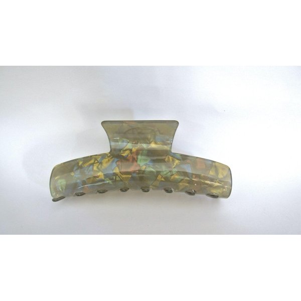 Generic Iridescent gray abalone sea shell effect hair claw clamp clip