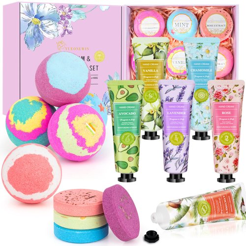 Bath Sets for Women Gift, Unique Relaxing Spa Baskets Gift, Self Care Gift Set for Christmas, Valentine, Bath Bombs Gifts for Women, Stocking Stuffers for Mom, Coworker, Teacher, Nurse