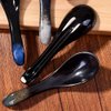 Ceramic Asian Soup Spoons Chinese Japanese Soup Spoon for Ramen Pho Miso Wonton, Set of 4