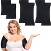 SATINIOR 2 Pairs Women Arm Shapers Plus Size Arm Slimming Compression Sleeve Slim Upper Flabby Arm Wrap and 1 Pair Calf Compression Sleeves, Suitable for Arm Circumference 7 to16 Inches