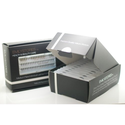 EMILYSTORES 12 Packs Eyelashes Natural Individual Lashes Plant Flare Short Eyelash 10mm Black For Eye Lash Extensions Lashes-Knotted(10MM,Short Lashes)