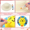 Geyoga 10 Sets DIY Kids Straw Hats with Paints and Brushes, Handmade Straw Hat Cap Bulk Beach Sun Hat Art Painting Hat Halloween Christmas Arts Crafts Gifts DIY Tea Party Favors for Kids Ages 6-18