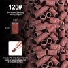 Nail Drill Bits Sanding Bands, 3 Color Coarse Fine Medium Grit Efile Sand Set Size #80#120#180 Electric File Nail Bits 3/32 Inch for Acrylic Gel Nails Cuticle Manicure Pedicure Polisher