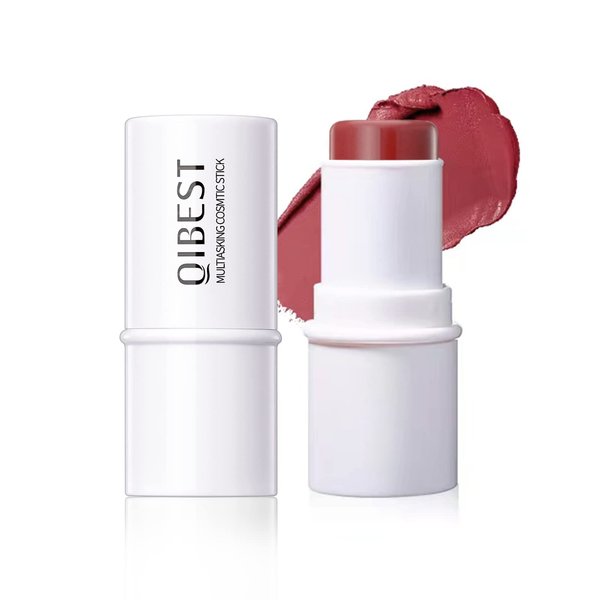 Yeweian Blush Stick, Matte Cream Blush Stick for Cheeks, Eyes and Lips Natural Blush Makeup Waterproof Long Lasting(07 Rose Blush Stick)