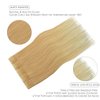 Honey Blonde Tape in Hair Extensions Remy Human Hair Strawberry Blonde 20Inch 20Pcs 50G Thick from Top to End, Silky and No Tangle Staight Tape ins for Fashion Women (20Inch #27 50g)