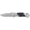 Smith & Wesson SWFRS 8in High Carbon S.S. Folding Knife with 3.3in Drop Point Serrated Blade and S.S. with G-10 Inlay Handle for Outdoor, Tactical, Survival and EDC