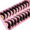 HBZGTLAD New 10 Pairs Natural Thick False Eyelashes Fake Lashes Long Makeup 3d Mink Lashes Extension Eyelash Mink Eyelashes for Beauty (M75)