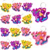 Roaqua 20 Packs Bulk Small Dragon Backpack Keychain Mini pop Fidget Birthday Party Favors,Summer Students Bubble Prize