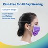 Medtecs Face Mask Disposable - 50/2000 PCS - Comfortable 3 Layer Breathable Mask, The Better Protection and Health Choice - CoverU Adult Mask - 50 PCS/Box - Lavender