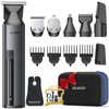 GLAKER Beard Trimmer for Men,Cordless Hair Trimmer,Electric Razor with Interchangeable Magnetic Attachments for Hair Body Facial Trimming,6 in 1 Men Gromming Kit with Storage Bag and Beard Bib Apron