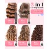 5 in 1 Curling Wand Set, Lopeie Curling Iron with New Upgraded Curling Brush and 4 Interchangeable Ceramic Curling Wand(0.5”-1.25”), Fast Heating, Include Heat Protective Glove & 2 Clips & Hair Brush