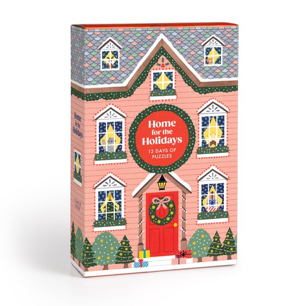 Galison Home for The Holidays Christmas Countdown – 12 Days of Puzzles Featuring 12 Cozy Illustrations That Come Together As One Holiday Image