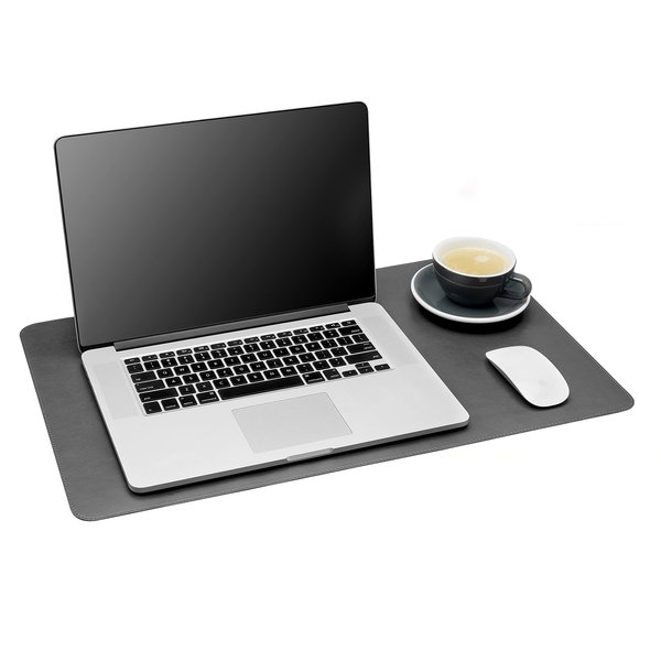 Gallaway Leather Desk Mat,Desk Writing Pad - Office Desk Pad, Medium 24" x 14" Gray, Desk Mats on Top of Desks, Gift Ready Elegant Computer Desk Mat Desk Cover Desk Pad Protector PU Leather