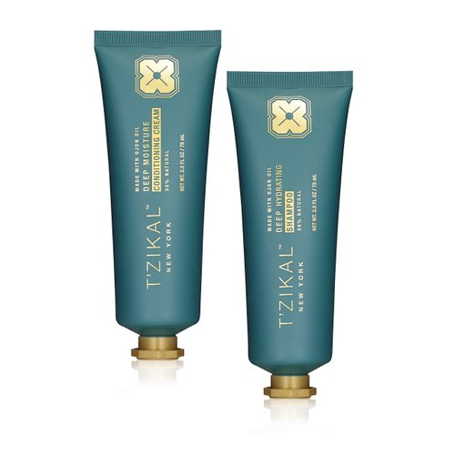T'zikal Bare Project with Ojon Oil - Organic Travel Size Shampoo and Conditioner Set - Hypoallergenic, Clarifying, and Conditioning for Natural, Curly, and Color Treated Hair - Paraben Free