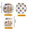 Cat Birthday Party Supplies,20 Kitten Paper Plates and 20 Napkins, Decorations Ideal for Tableware Supplies