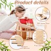 Burbell 400 Pcs Miniature Dollhouse Flooring on 1: 12 Scale Mini Wooden Dollhouse Floor Boards Geometric Bamboo Doll House Furniture Wood Mini Floor Boards for Model Accessories