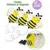 Bee Stickers - Bees for Crafts 12 Bumble Bee Craft Sticker Activity Spring Craft Kits for Kids Summer Activities for Kids Bug Stickers for Kids Bumble Bees for Crafts Spring Foam Stickers Bee Magnets
