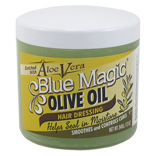 Blue Magic Olive Oil Hair Dressing with Aloe Vera 12 Ounce