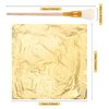 100 Sheets Gold Foil Paper Art Gold Foil Sheets Gilding Brush Thin Gold Leaf Sheets Gold Foil Paper Craft for Arts Painting Gilding Crafting Decoration, 5.5 x 5.5 Inches